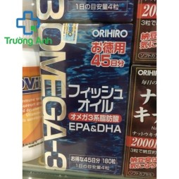 Dầu Cá Omega 3 Orihiro 180 Viên Nhật Bản