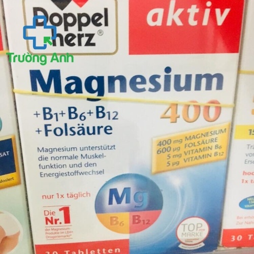 Magnesium 400, B1, B6, B12 + Folat Doppel Herz